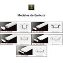 Ver imagem 2 de Perfil Embutir Alumínio Preto 24.5x7Mm 1 Metro + Fita 120 LED/Metro 3000K + Fonte 2A