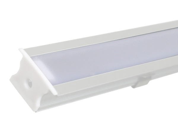 Perfil Embutir Alumínio Branco 23.8x11.9mm 1 Metro + Fita 120 LEDS/Metro 6000K + Fonte 2A - 1