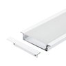 Perfil Embutir Alumínio Branco 66x13mm 1 Metro + 2 Metros Fita 120 Leds/metro 4000k + Fonte 2a - 1