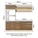 Ver imagem 6 de Armário de Cozinha Compacta 100% Mdf 190 Cm Branco/rustic/crema Smart Madesa 01