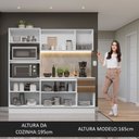 Ver mais imagens de Armário de Cozinha Compacta 100% Mdf 190 Cm Branco/rustic/crema Smart Madesa 01