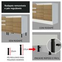 Ver imagem 3 de Armário de Cozinha Compacta 100% Mdf 190 Cm Branco/rustic/crema Smart Madesa 01