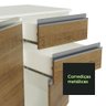 Armário de Cozinha Compacta 100% Mdf 190 Cm Branco/rustic/crema Smart Madesa 01 - 12