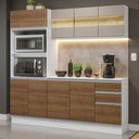 Ver imagem 1 de Armário de Cozinha Compacta 100% Mdf 190 Cm Branco/rustic/crema Smart Madesa 01