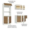 Armário de Cozinha Compacta 100% Mdf 190 Cm Branco/rustic/crema Smart Madesa 01 - 7