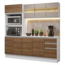 Ver imagem 5 de Armário de Cozinha Compacta 100% Mdf 190 Cm Branco/rustic/crema Smart Madesa 01