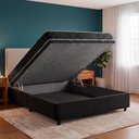 Ver imagem 3 de Cama Box Baú Viúva Preto + Colchão Espuma D20 Dupla Face Zidi Querubin 128x188x54cm