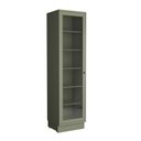 Ver imagem 3 de Cristaleira 1 Porta com Vidro 60cm 100% MDF Sevilha Verde/Hill