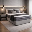Ver imagem 2 de Cama Box Baú Ortobom Núvia Airtech Superpocket Casal Colchão Cinza