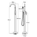 Ver mais imagens de Torneira Monocomando de Piso para Banheira - Cromado