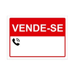 Placa Imobiliária Vende-se em Pvc - 1