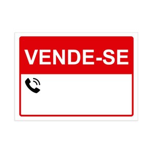 Placa Imobiliária Vende-se em Pvc