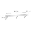 Ver imagem 2 de Prateleira Multiuso Branca Com Suporte | 60x20cm | Astra