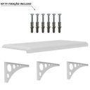 Ver imagem 4 de Prateleira Multiuso Branca Com Suporte | 60x20cm | Astra