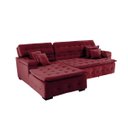 Ver imagem 5 de Sofá Orlando 2.20x1.50m com Chaise, Retrátil e Reclinável - Vinho