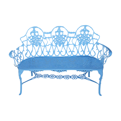 Banco de Jardim Floral 3 Lugares em Alumínio Fundido Unifer Móveis