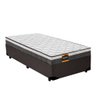 Cama Box Solteiro Marrom com Colchão Molas Abrace Tripower Americanflex (26x88x188) - 1