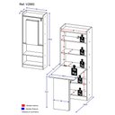 Ver imagem 4 de Armário com Escrivaninha/Mesa Dobrável Multimóveis V2993