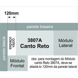 Módulo de Canto Reto 1 Porta Infinity  - 7