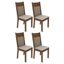 Ver imagem 1 de Kit 4 Cadeiras de Jantar 4280 Madesa - Rustic/crema/sintético Bege