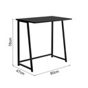 Ver imagem 4 de Mesa Dobrável Industrial Tipo Aparador Pé de Ferro Preto Tampo Preto para Home Office - Preto