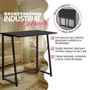 Ver imagem 3 de Mesa Dobrável Industrial Tipo Aparador Pé de Ferro Preto Tampo Preto para Home Office - Preto