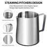 Jarra de Espuma de Leite Amzchef 12oz em Aço Inox para Cappuccino (preta) - 2