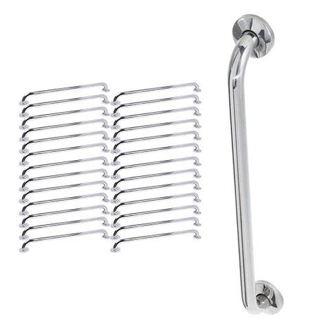 Barra de Apoio 70cm Inox Alça Kit 26 Uni Idoso Cadeirante Corrimao Banheiro Box Segurança Suporte Ac