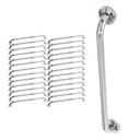 Ver imagem 1 de Barra de Apoio 70cm Inox Alça Kit 26 Uni Idoso Cadeirante Corrimao Banheiro Box Segurança Suporte Ac