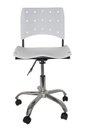 Ver imagem 2 de Cadeira Giratoria Ergoplax Secretaria Cromada - Branco