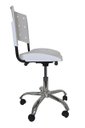 Ver imagem 3 de Cadeira Giratoria Ergoplax Secretaria Cromada - Branco