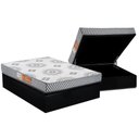 Ver imagem 1 de Cama Box Baú Casal: Colchão Espuma Polar D28 Pérola + Base CRC Suede Black(138x188)