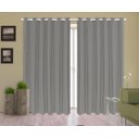 Ver imagem 1 de Cortina Corta Luz 2,00M x 1,80M 100% Blackout PVC Cinza para Sala ou Quarto para Varão Simples
