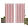 Cortina Corta Luz 2,00M x 1,80M 100% Blackout PVC Rosa para Sala ou Quarto para Varão Simples - 2