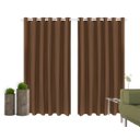 Ver imagem 2 de Cortina Corta Luz 2,00M x 1,80M 100% Blackout PVC Tabaco para Sala ou Quarto para Varão Simples
