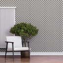 Ver imagem 2 de Papel de Parede Poá Padrão de Bolinhas Pretas e Fundo Branco - 3,3m