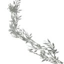 Ver imagem 1 de Galho Folhagem Ramificado Glitter Prata Natal 1,75 Metros - Art Christmas