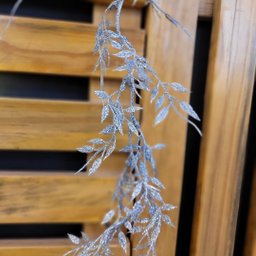 Galho Folhagem Ramificado Glitter Prata Natal 1,75 Metros - Art Christmas - 4 Galho Folhagem Ramificado Glitter Prata Natal 1,75 Metros - Art Christmas - 4