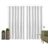 Cortina Corta Luz 2,00M x 2,40M 100% Blackout PVC Branca para Sala ou Quarto para Varão Simples - 2