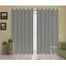 Cortina Corta Luz 2,00M x 2,40M 100% Blackout PVC Cinza para Sala ou Quarto para Varão Simples - 1