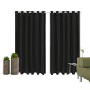 Ver imagem 2 de Cortina Corta Luz 2,00M x 2,40M 100% Blackout PVC Preta para Sala ou Quarto para Varão Simples
