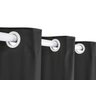 Cortina Corta Luz 2,00M x 2,40M 100% Blackout PVC Preta para Sala ou Quarto para Varão Simples - 4