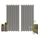 Ver imagem 2 de Cortina Corta Luz 3,00M x 1,80M 100% Blackout PVC Cinza para Sala ou Quarto para Varão Simples