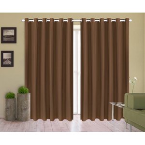 Cortina Corta Luz 3,00M x 2,50M 100% Blackout PVC Tabaco para Sala ou Quarto para Varão Simples