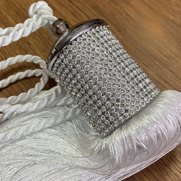Pingente para Cortina com Strass Luxo Branco - 1