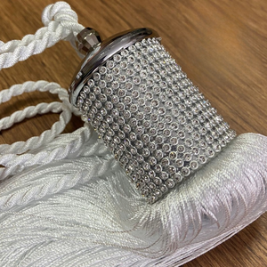 Pingente para Cortina com Strass Luxo Branco