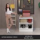Ver imagem 6 de Balcão Multiuso 80cm 2 Portas Branco/Preto Agata Madesa Branco/Preto