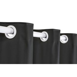 Cortina Corta Luz 3,00M x 2,80M 100% Blackout PVC Preta para Sala ou Quarto para Varão Simples - 4