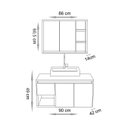 Ver imagem 3 de Conjunto para Banheiro Apollo 90 Suspenso- Fabribam Gabinetes