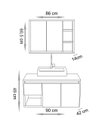 Ver imagem 3 de Conjunto para Banheiro Apollo 90 Suspenso- Fabribam Gabinetes